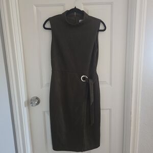 Emma & Michele Olive Green Dress size 4 sleeveless